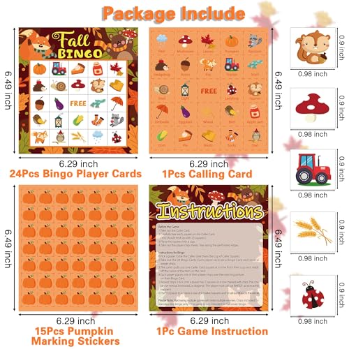 41Pcs Fall Bingo Games for Kids - image 2