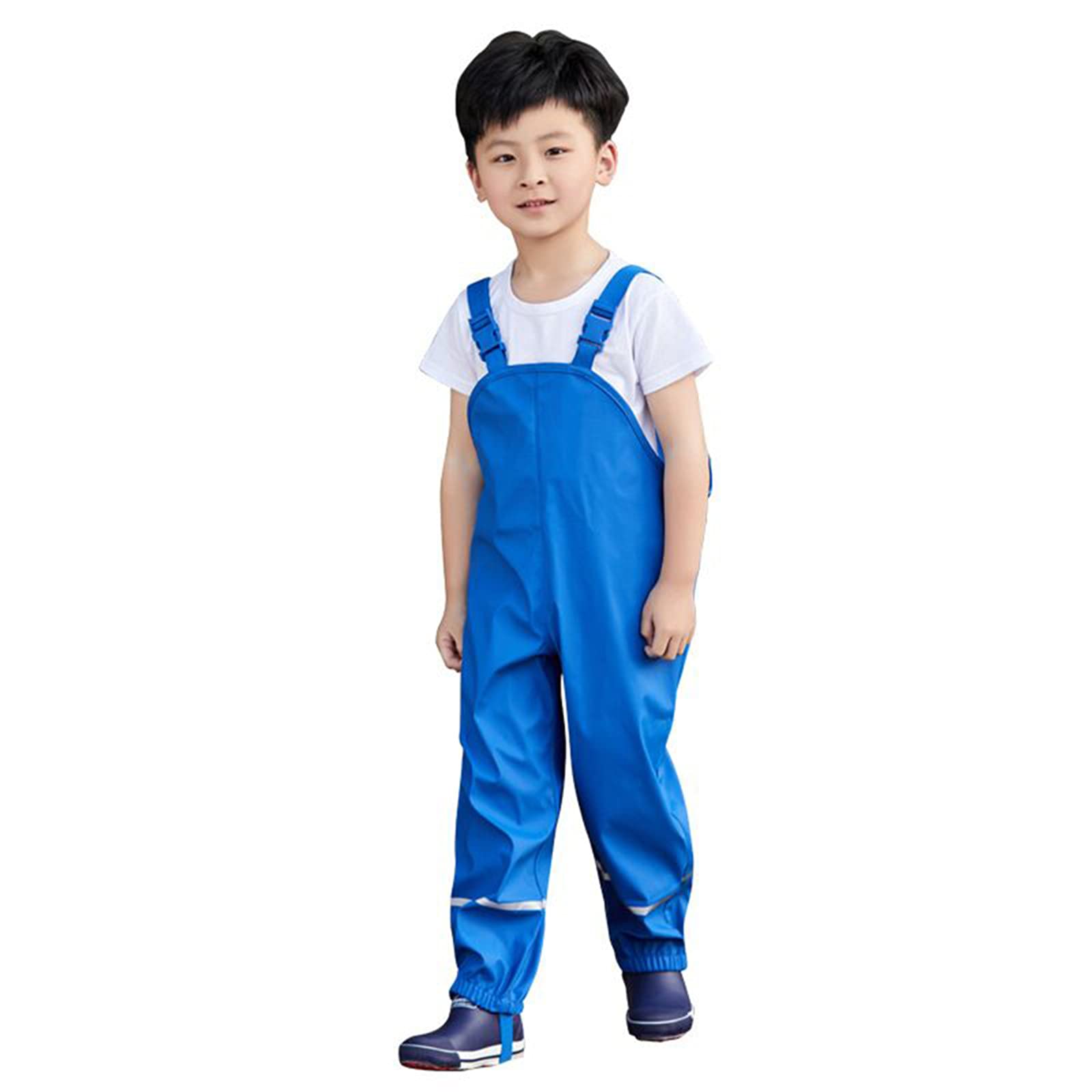 Pantalon de Pluie Enfant Imperméable Salopette Outdoor Garcon Étanche Boue Fille