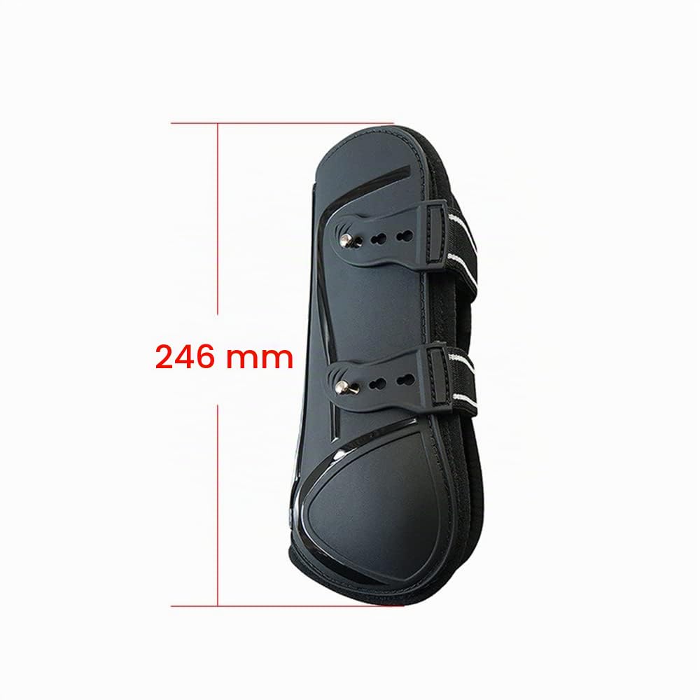 Lot de 2 guêtres de sport équestre, bottes de saut pour cheval et poney – Équipement de protection des jambes avant – Matériau absorbant les chocs et respirant – L