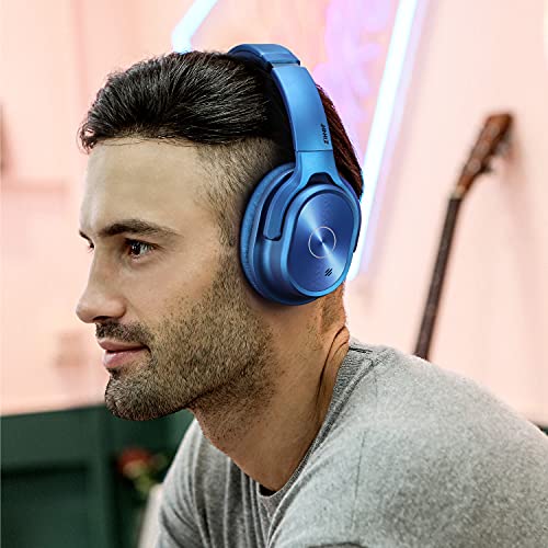 2 Items,1 Rose Zihnic Active Noise Cancelling Headphones Bundle With 1 Blue Zihnic Bluetooth Wireless Headset #TOP6