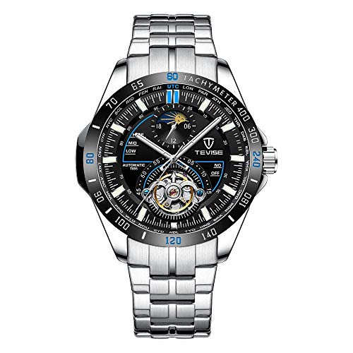 Montre mécanique automatique hommes grand cadran mode LULI six broches design