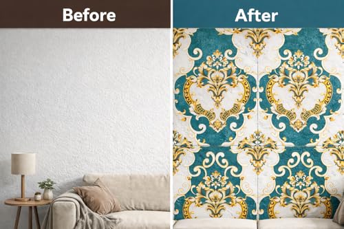 Image of Barebeauty 3D Wall Panel Wallpaper, Self Adhesive PE Foam Brick Sticker, Waterproof Wall Covering for Home Decor, 70 x 70 cm (Pack of 40, 210.8 Sq. Ft. Approx)