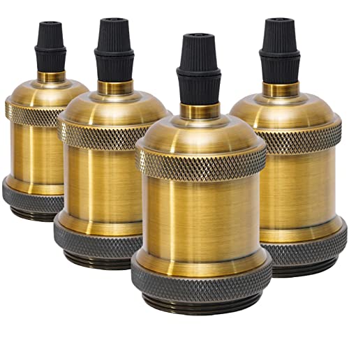 Sevenpers douille e27 vintage Edison douille de support de lampe, 4 × douille de plafond base de lampe base de lampe rétro suspension support de lampe...