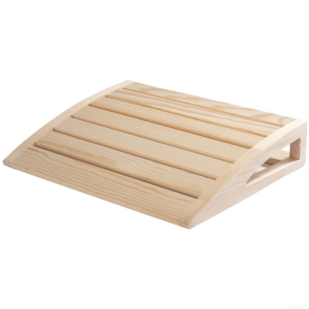 Reposacabezas de madera para sauna con curva ergonómica, para soporte de cuello, acabado de grano natural, accesorio de diseño moderno, para spa en casa y salas de sauna tradicionales (A)