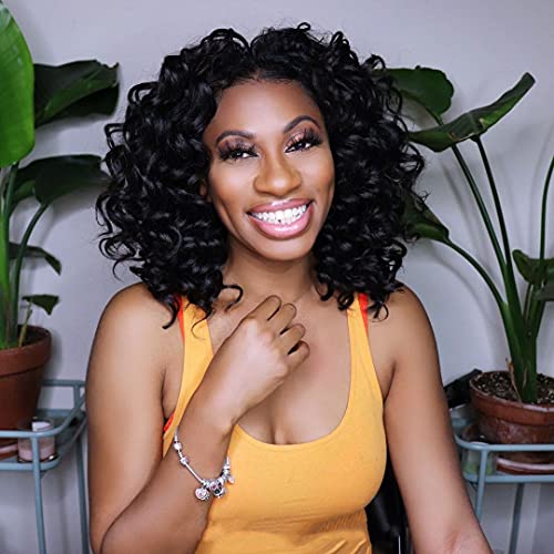 8 Packs Ocean Wave Crochet Hair 9 Inch Synthetic Braids Hair Extensions for Black Women (1B)