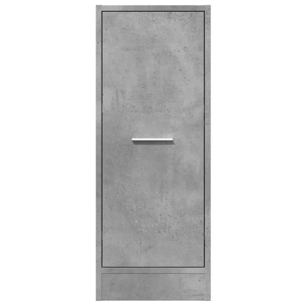Armadietto per farmacie, grigio cemento, 30 x 41 x 77,5 cm, in legno con 2 cassetti, spazio e ripiano, versatile come armadietto, comò, credenza per soggiorno, ufficio, cucina, corridoio