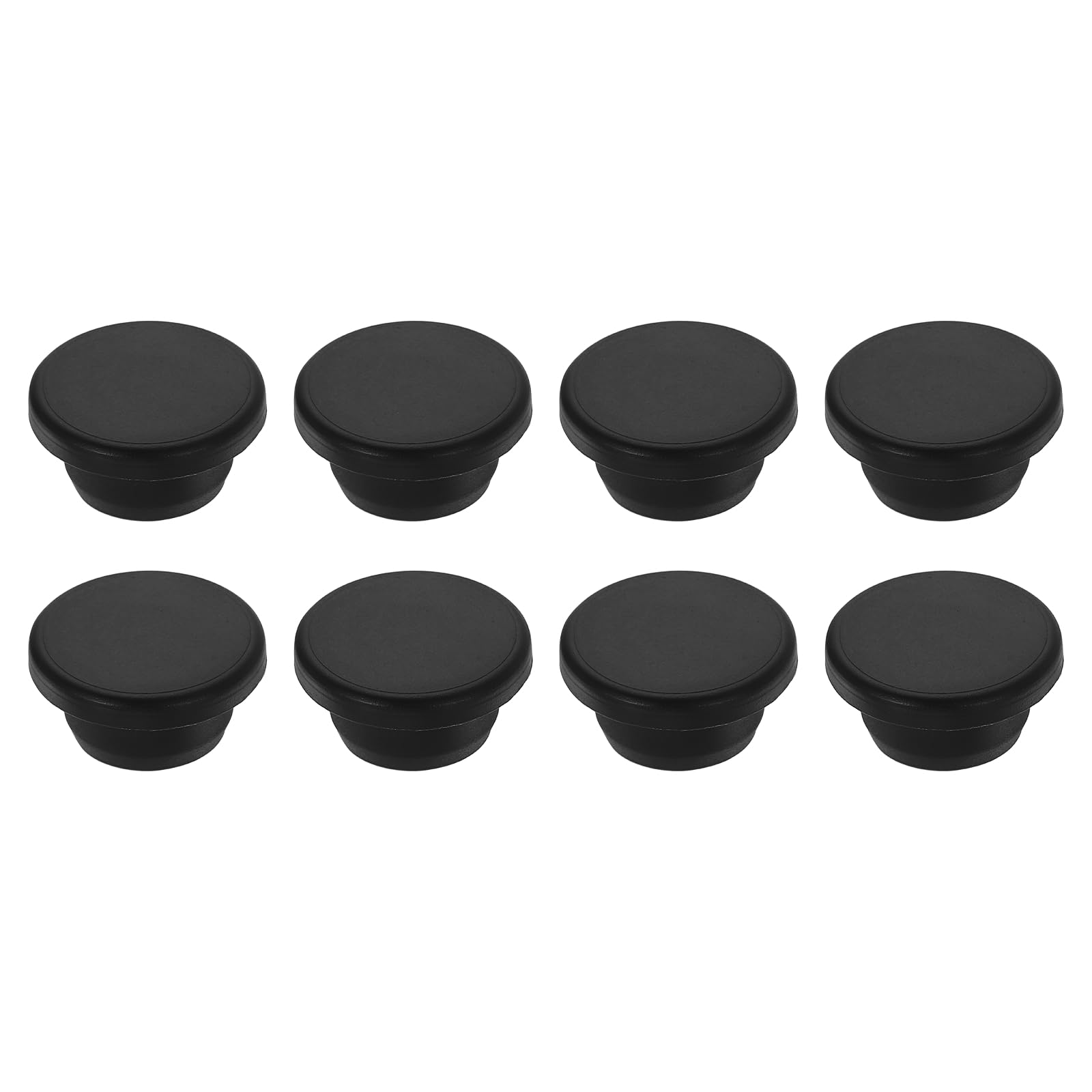 sourcing map 8pcs T-Shaped Silicone Plugs 21mm 27/32 Inch Dia, Black — image 1