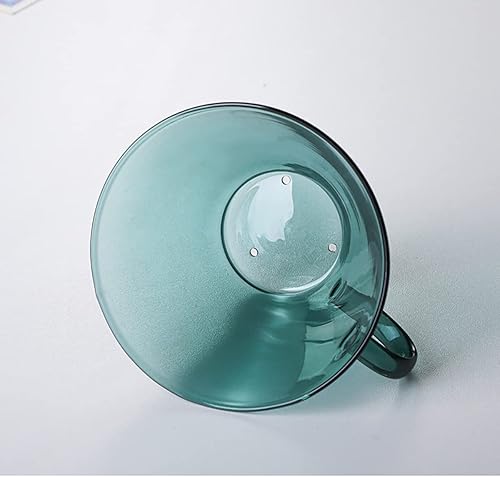 Miniatura 9 de Bicuzat Cafetera de vidrio colorida para verter sobre la cafetera con asa, juego de cafetera y filtro de café, juego de filtros de olla verde de