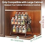 Rotating Spice Rack Organizer for Large Cabinets Kitchen Countertop with Thicken Spice Jars and Labels, Spinning Like Ferris-Wheel, Metal (M) - Image 5