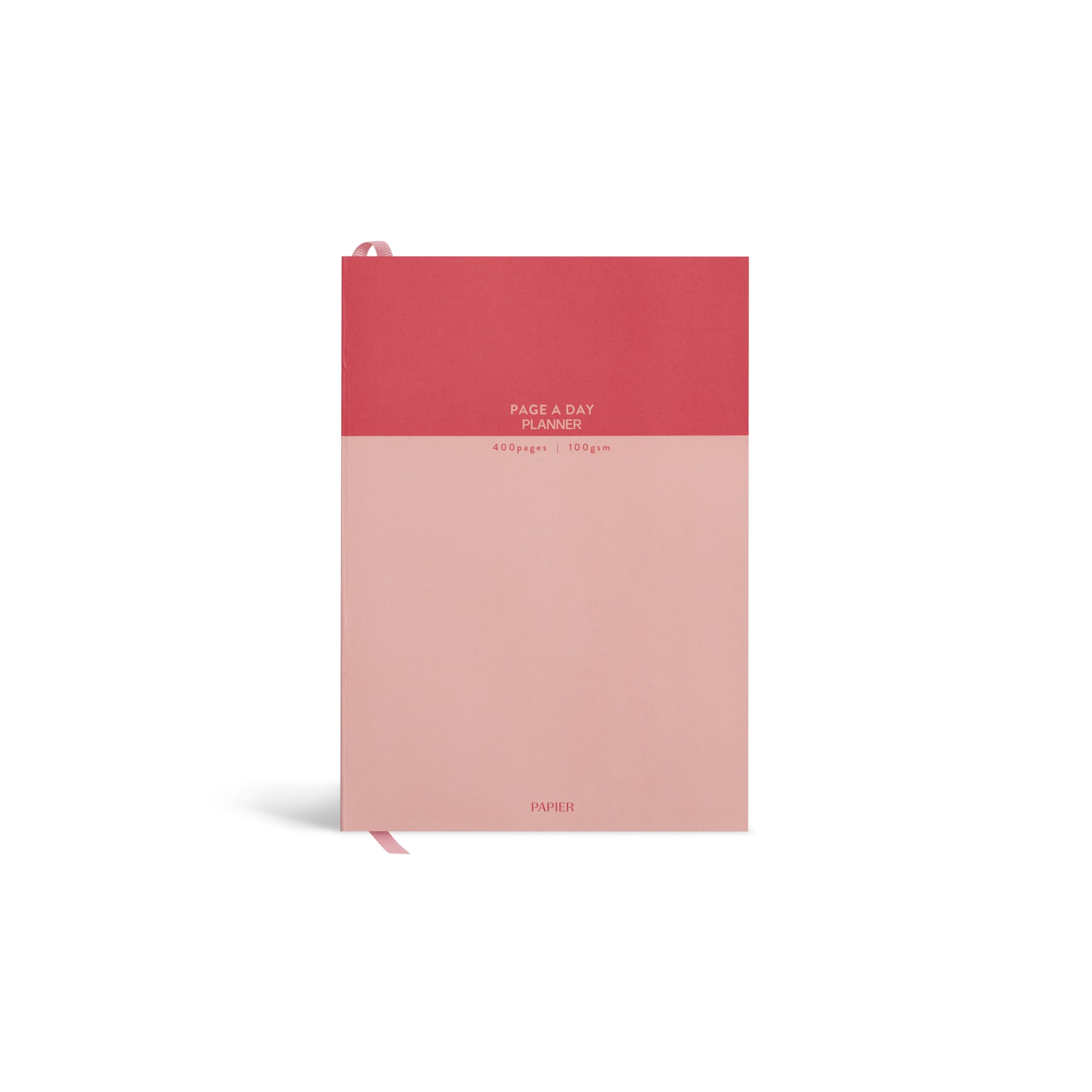 Papier Undated Daily Planner - Pink, 8.46"L x 6.02"W | Hardback Cover Notebook Diary, Write Personal & Work To-Do Lists & Organize Priorities |