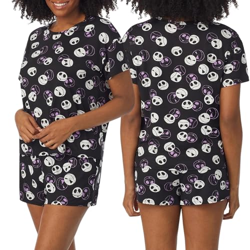 Image of Richard Leeds International Womens 2 Piece Pajama Set - Disney | Hello Kitty | Snoopy - Short Sleeve Top & Shorts Lounge Sets