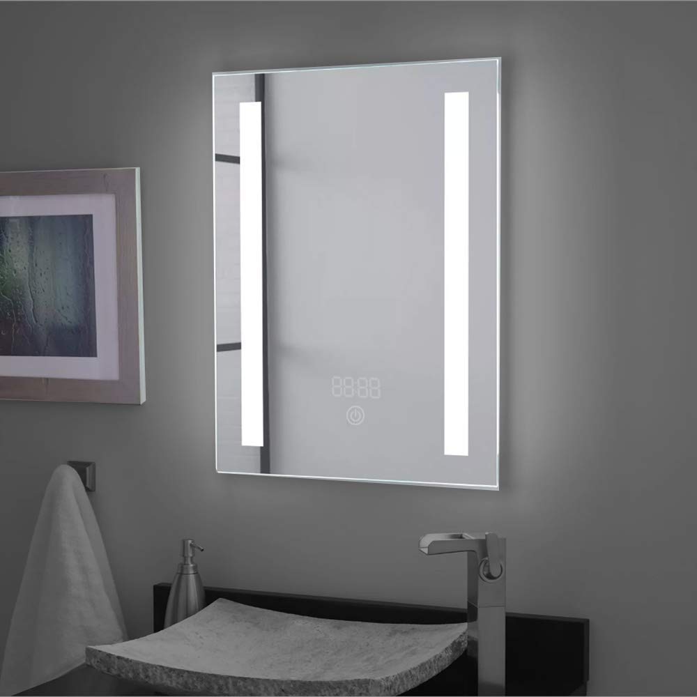 TYUHDUYUR LED Bathroom Mirror with Demister Pad and Touch Switch (70x50)
