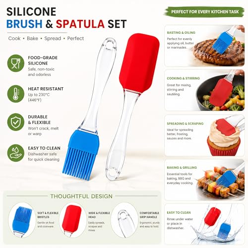 Image of 11 Pcs Combo Air Fryer Accessories Kit - Silicone Air Fryer Liners Set, 500ml Oil Sprayer Bottle for Cooking, Silicone Spatula and Oil Brush for Kitchen Set, Oven Mitts, Airfryer Accessories