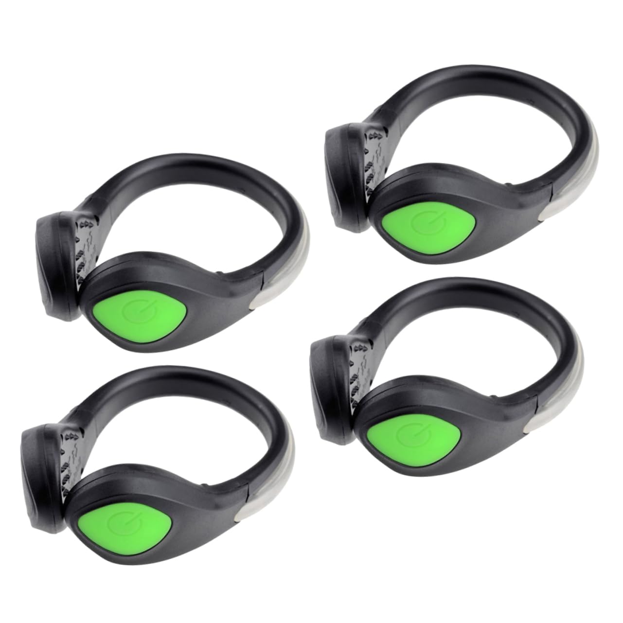 Parliky 4pcs Led Shoe Clip Lights Black Shell Strobe for Night Running Jogging Biking Walking Bright Illumination Weather Resistant Nonslip Design Fits Shoe