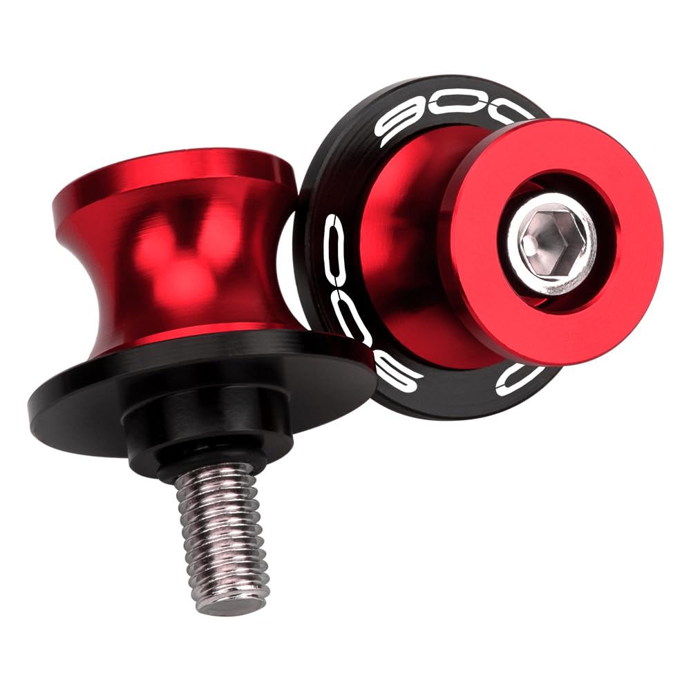 M8 Paddock Stand Bobbins para Z900 2017-2024 Bobbins Bobins Bobins Bobins para el Paddock Stand M8 Motocicleta Bobbins Z900 Accesorios (Rojo)