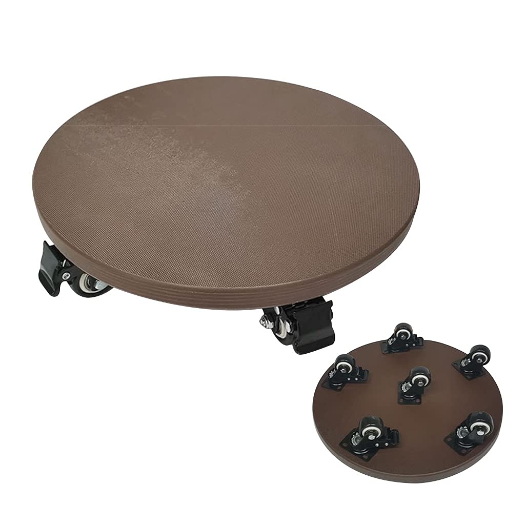 Chariot de pot de fleurs avec roulettes - Support rond de 30cm pour plante d'intérieur
