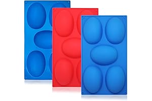 3 Packs Easter Egg Silicone Mold, Baking Mold Cake Pan Biscuit Chocolate Mold