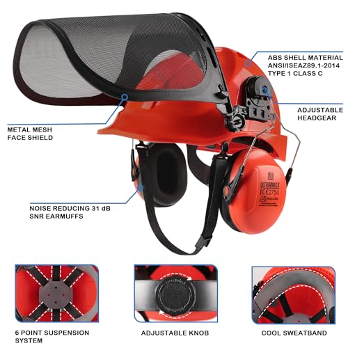 UM ULTRAMAXX 6-in-1 Chainsaw Helmet