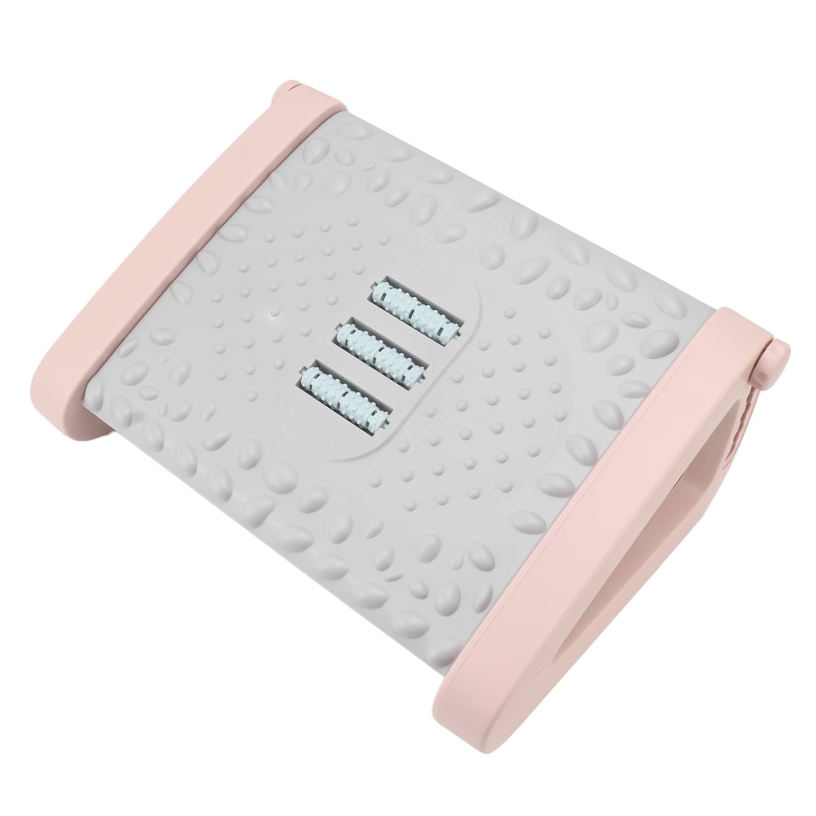 Haofy Reposapiés Debajo del Escritorio, Reposapiés Debajo del Escritorio Mejora la Postura Sentada Alivia la Fatiga del Empeine 6 Ajustes de Altura para el Inodoro (Rosa)