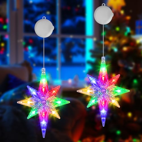 OUILA RGB Weihnachtslichterkette Weihnachtsbeleuchtung Fenster,...