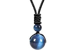 Tigers Eye Amethyst Obsidian Necklace for Protection