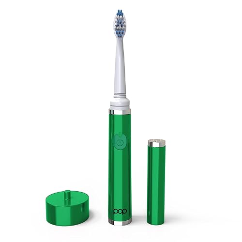 Pop Sonic El cepillo de dientes Ultimate Pro (plateado) Cepillo de dientes recargable con hasta 40,000 pinceladas por minuto, cerdas de nailon