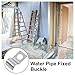 ABOOFAN 100pcs Iron Pipe Strap Clips Single-sided Design for Easy Installation Water Pipe Fixing Clamp for Home and Industrial Use Versatile Wire Management