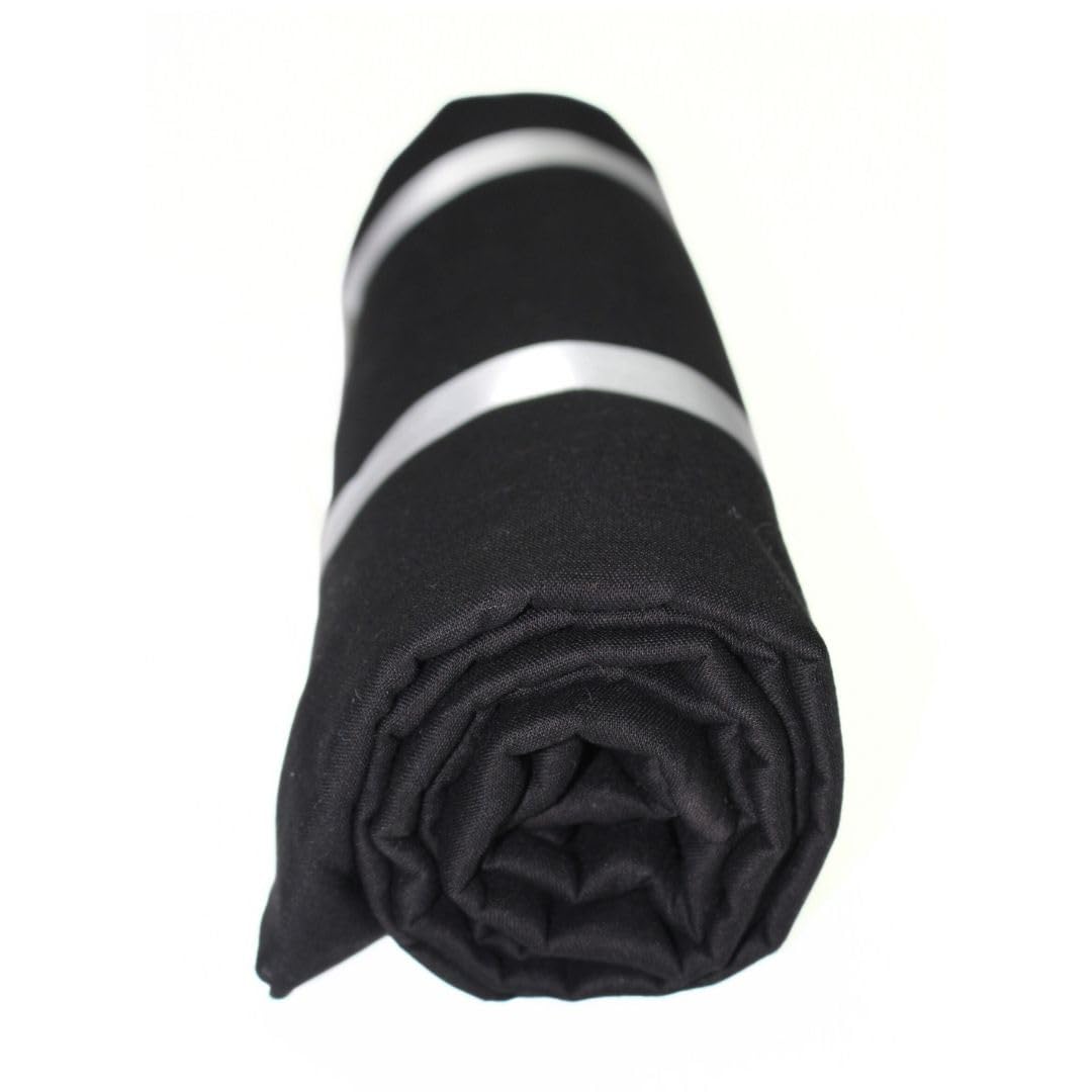 CHARKHI 6 Meter Full Voile Sikh/Punjabi Turban Pagri Dastar Cloth for Mens & Boys (Black)-picture-51