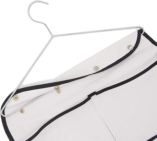 Miniatura 4 de MISSLO Organizador de calcetines de doble cara para colgar ropa de dos lados 15 bolsillos de malla grandes color blanco