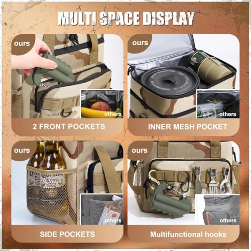 Image of Backpack Cooler Insulated Leakproof, Soft Cooler for Outdoor Camping Hiking