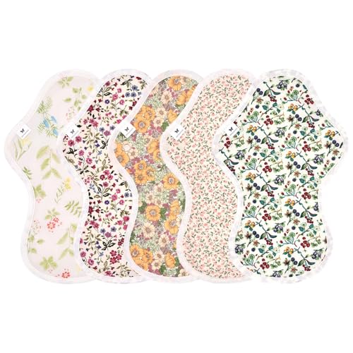 AENUANCE(エニュアンス)布ナプキン 防水 多い日 夜用 特に多い日 昼用 兼用 吸水ナプキン 5枚 セット 70cc 尿漏れパッド 中量用 厚手 L AELW-5P-V03