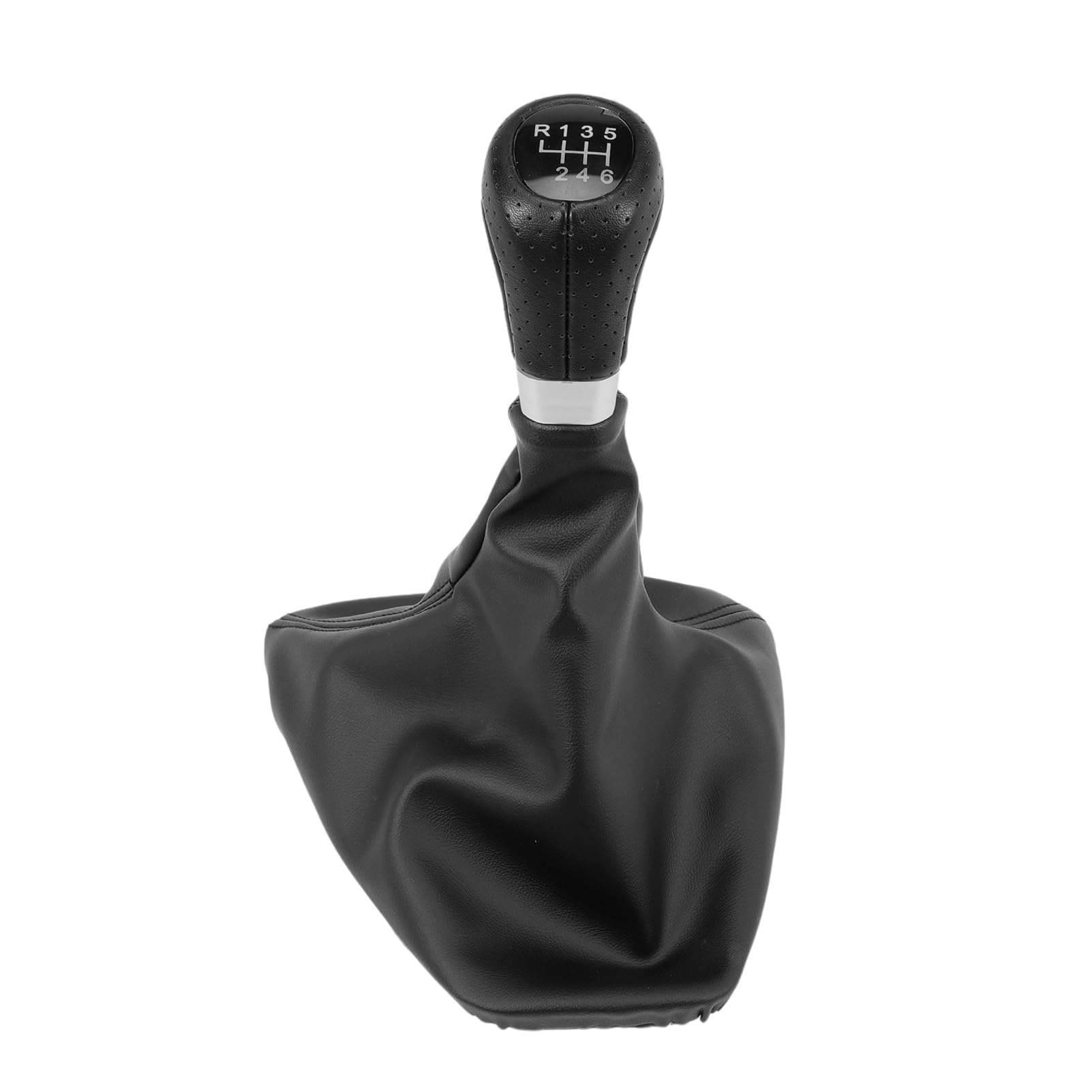 FanPaYY Gear Knob + Gear Stick Gaiter 6 Gears Gear Head Gear Lever for 3 Series E90 E91 E92 E93 2005-2013, Black