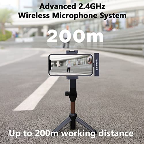 Saramonic Blink900 S4 Wireless Lavalier Microphone For Iphone Ipad Phone Dual-Channel, 6H Battery Life, 656Ft Transmission, Wireless Lapel Lightning Clip-On Mic For Video Recording Vlog Live Streaming #TOP2