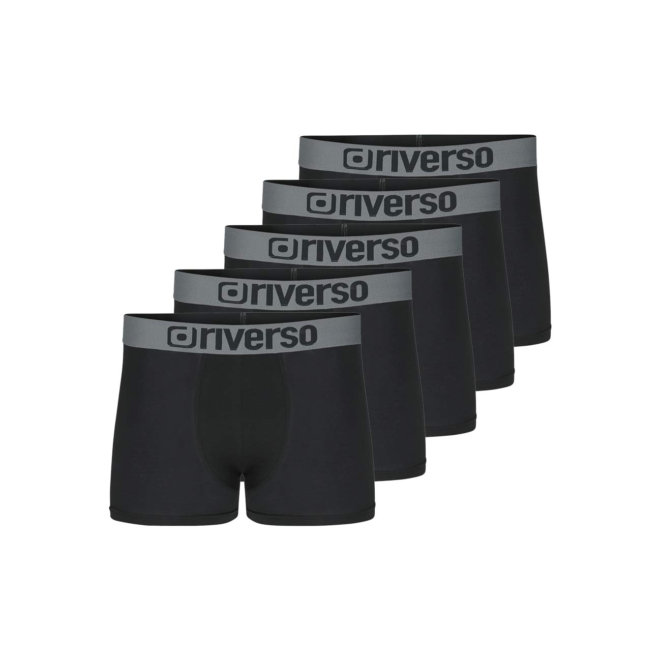 riverso Herren Boxershorts RIVJames 5er Pack Basic Boxer Retro Trunks Organic Cotton Bio 95% Baumwolle, Größe:S, Farbe:Farbmix (P2)