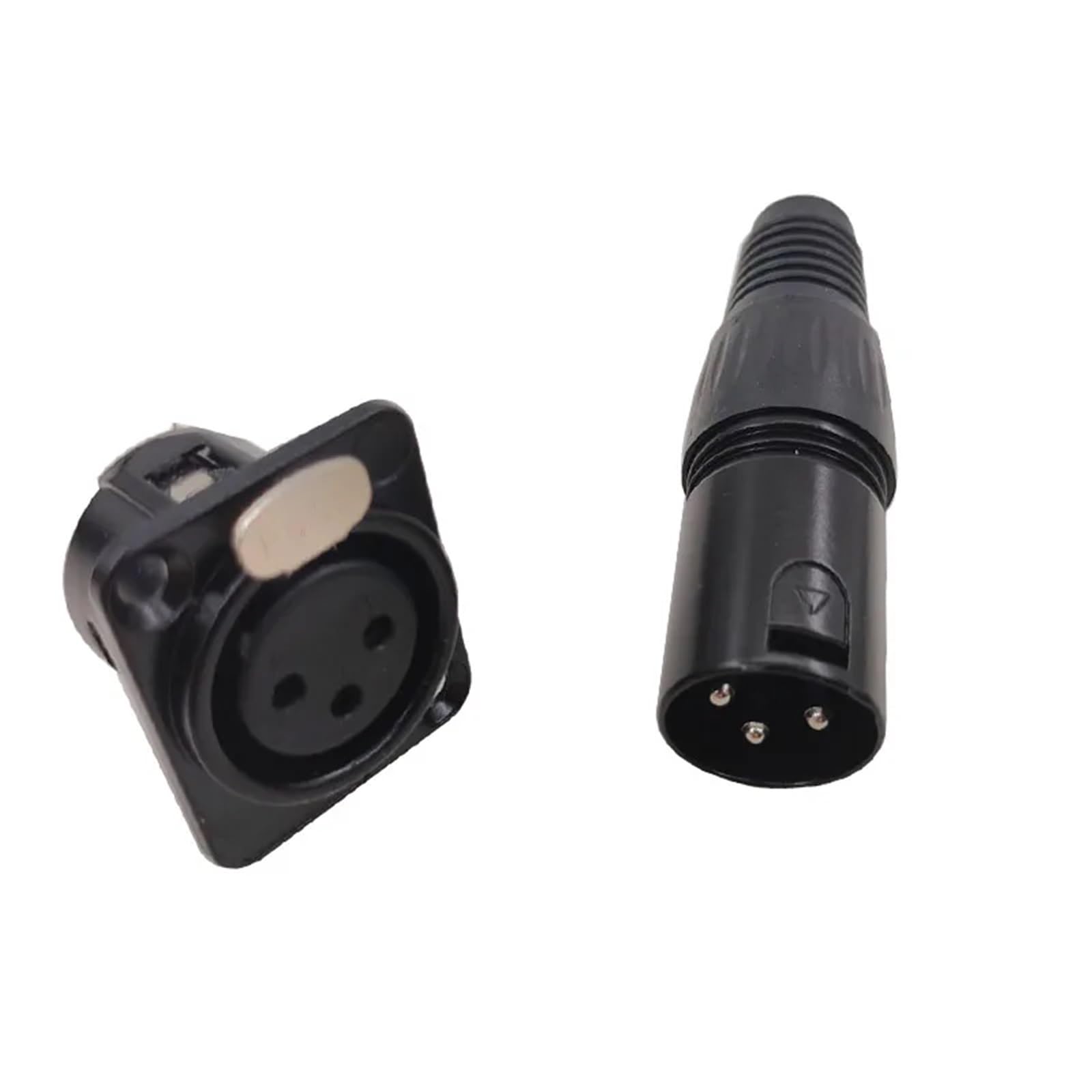 XLR-Stecker aus Metall, YS145 YS146, männlich und weiblich, 3-poliger Mikrofonanschluss YS145BG YS146BG, symmetrische Stecker (5 Stück)