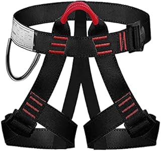 ENJOHOS Climbing Harness, Waist Hip Protection Seat Belt, Half Body Safety Belt for Tree Rock Climbing, Mountaineering, Fire Rescue, Higher Level Caving, Rappelling, Sport Climbing (Black)