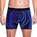 Blue Rose with Water Drops Texture Men's Novelty Boxer Briefs Breathable Underwear Stretchy Underpants Shorts XXL