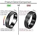 Anxiety Ring for Women Fidget Spinner Ring Fidget Toys Adults Titanium Stainless Steel Thumb Ring 6mm Wide Black Size 9