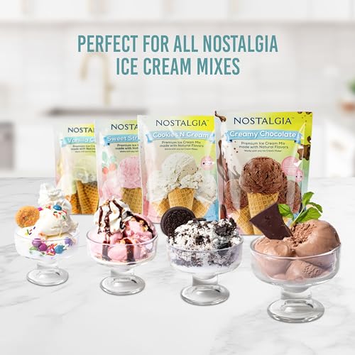 Nostalgia 2-Quart Electric Ice Cream Maker – Make Homemade Ice Cream, Gelato, Sorbet & Frozen Yogurt – No Salt/Ice Needed, Digital Controls, Mix-In Chute & Freezing Gel Canister – Stainless & Aqua - image 4