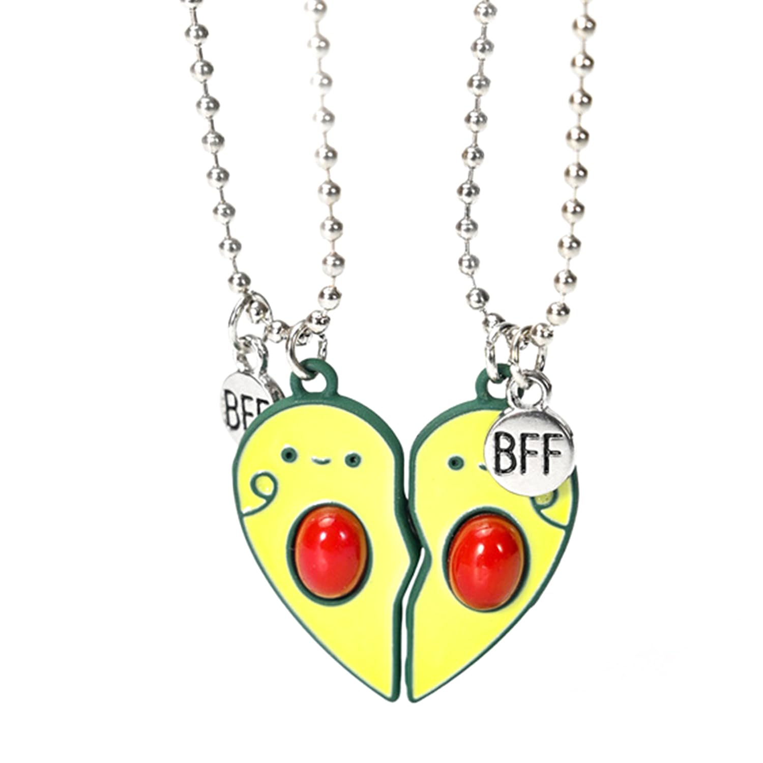 KATIMI 2PCS Collana Amicizia Set, Avocado Collana BFF, Collane per BFF Collane, BFF Collana Dell Amicizia per 2 Bimba Ragazza, Gioielli Partner Collane per Bambini Ragazze Adolescenti Migliori Amici