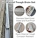 Concrete Trench Drain Grate Cover Water Drainage Channel Outdoor Patio Yard Quick Drainage Solutions for All Scenarios(1m,70x50mm)