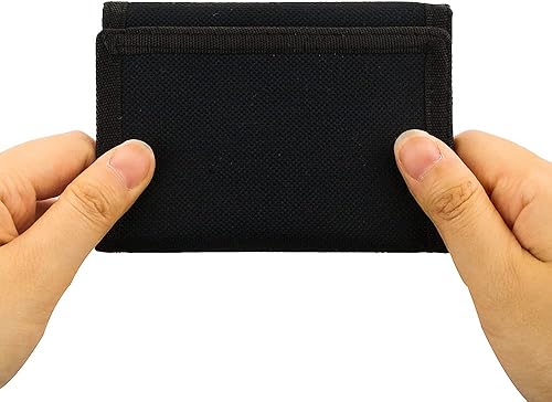 Miniatura 7 de NEICY Billetera de lona triple para niños, carteras deportivas de dibujos animados con bolsillo con cremallera, regalos de Navidad para niñas y