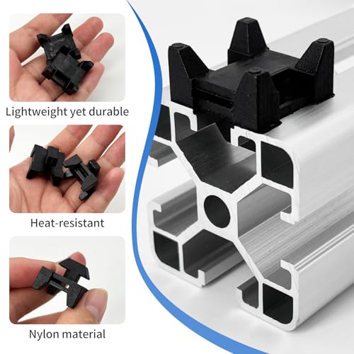 Nut 8 Kabelhalter Nutklemmen für Aluprofil 40x40 - Aluprofil Kabelhalter für Europäischem Standardprofil, Aluprofil-Zubehör stabile Drahtklemmen Halter für 3D-Drucker, Werkstatt, Haushalt (10 Stk)