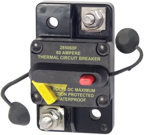 Blue Sea Systems 7184 285 Series Circuit Breaker, Surface Mount, 60 Amp, 48V DC