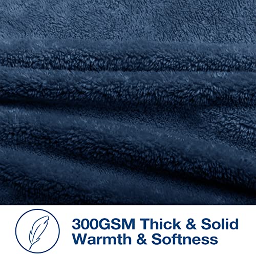 Userf Flannel Fleece Blanket Queen Size Blanket Lightweight Fleece Blanket Queen Size Throw Blankets For Bed Blankets Navy Blue Throw Blanket For Couch Big Navy Blanket 90X90 #TOP1