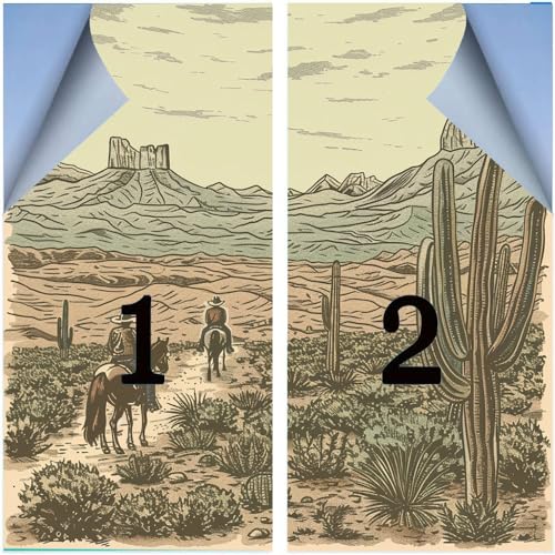 Vinilo adhesivo para ventana Abstract Cowboy 2 piezas 17.7x23.6 pulgadas miniatura 3