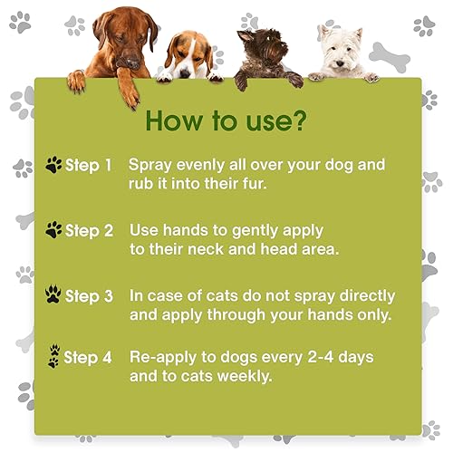 Paws and Claws Pet Spray – Natural Flea and Tick Repellent with Cedar Oil – Effective and Safe Pest Control for Dogs and Cats, Helps Repels Fleas, Ticks, and Mites, Pet Friendly and Easy to Use Paws and Claws Pet Spray – Natural Flea and Tick Repellent with Cedar Oil – Effective and Safe Pest Control for Dogs and Cats, Helps Repels Fleas, Ticks, and Mites, Pet Friendly and Easy to Use