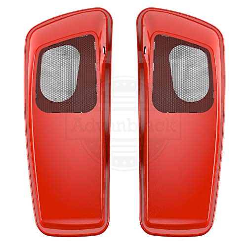 Tapa para altavoces 6x9 para alforjas de motocicleta compatible con Harley Touring FLH 2014+ color Laguna Orange miniatura 5