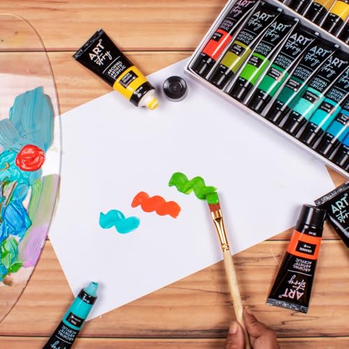 Image of Itsy Bitsy Art Story Artists Acrylic Paint Set - Pastel, 8 Colours X 15ml each| for Paper, Canvas, MDF, Wall, Glass, Plastic, Metal, Terracotta | Premium Multi Surface paint for DIY Art & Craft | For Beginners, Students, Adults