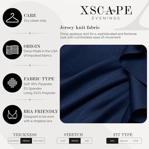 Image of Xscape Women's Long Off-the-Shoulder Sweetheart Neckline Formal Evening Gown with Ruching and Draped Ruffle Detail